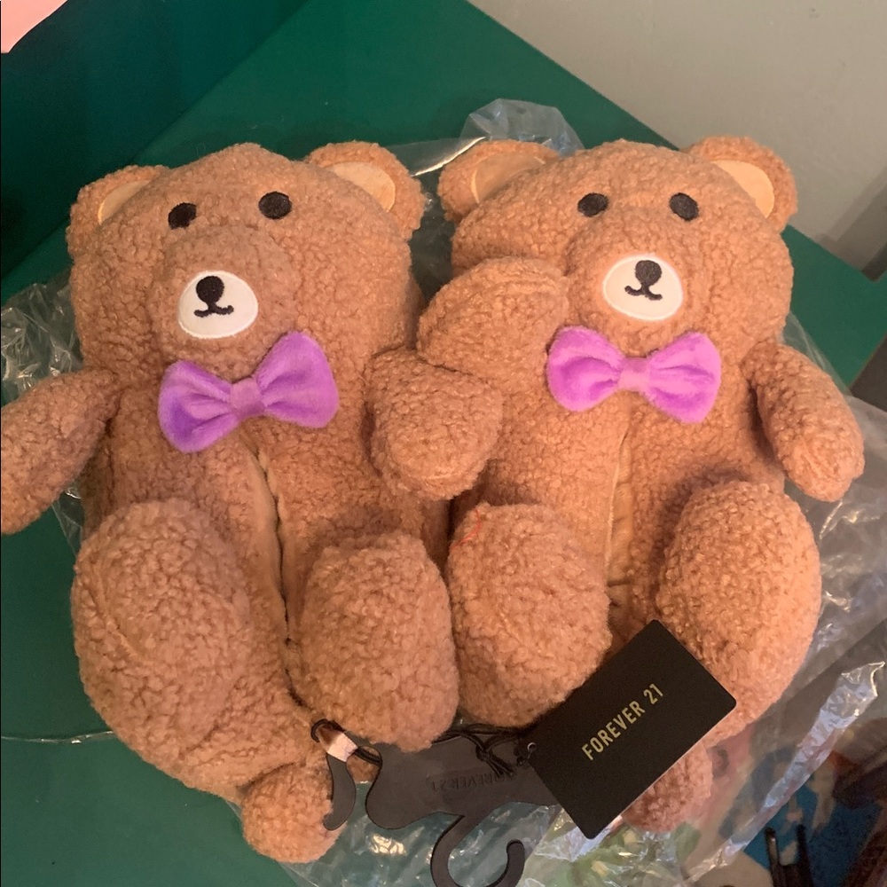 Teddy bear slippers